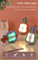 Lámpara De Noche LED Violín Cargable Por USB Luz RGB Para Dormitorio Iluminación De Mesa De La Cama Adecuada Para Alimentación Nocturna - details 0