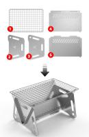 BOPORO Barbacoa Portátil: Parrilla de Acero Inoxidable Plegable para Camping Al Aire Libre - details 4
