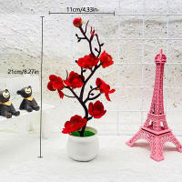 1PCS Arbolito De Bonsái Artificial En Maceta Flores Falsas Para Decoración De Hogar Y Jardín De Hoteles Plantas Simuladas Para Mesa - details 5