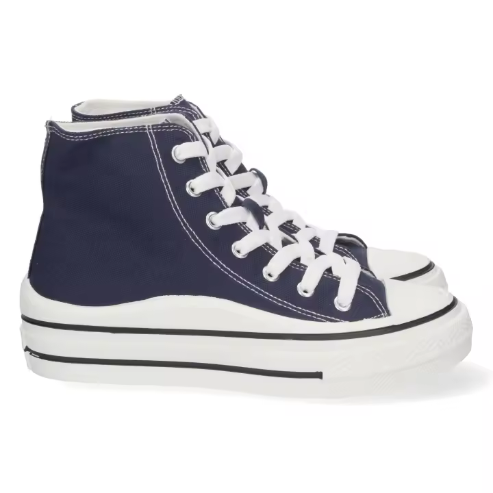 PuntoSalao Zapatillas altas lona mujer color marino - 1