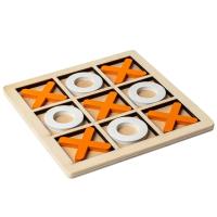 Juego de Tres en Raya Interactive, X y 0 de Madera, Madera/Blanco/Naranja, Juego Educativo de Madera para niños - details 0