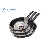 Happy Friends - Sets de 3 Sartenes Inducción Esmaltada | Revestimiento Antiadherente | Superficie Llana con Calentamiento Rápido y Uniforme | Modelos a Elegir Ø18/20/22/24/26/28/30cm | Libre de PFOA | Mango de Baquelita - details 0