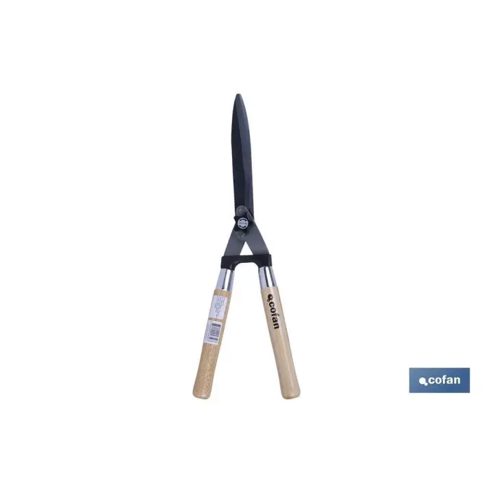 COFAN - Cizalla corta setos profesional | Mango ergonómico de madera | Para jardinería y arbustos - 1