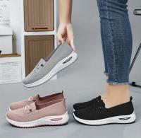 Zapatos Casuales Para Mujer En Color Rosa Zapatos De Malla Transpirables Y Moda Para Caminar Y Correr Zapatillas Planas Vulcanizadas 2024 - details 8