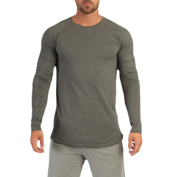 Camiseta de Algodón con Mangas Raglan Cómoda para Entrenamiento de Primavera/Otoño - 1