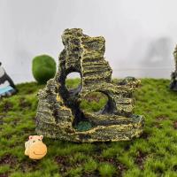 Adorno De Acuario Pequeño Montaña De Piedra Y Roca Para Tanque De Peces Decoración Arbolado Y Cueva Accesorios De Acuario Color Amarillo - details 6