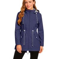 Chaqueta Impermeable Para Mujer Larga Abrigo De Lluvia Con Capucha Para Ciclismo Y Escalada Técnica De Poliéster Secado Rápido - details 41