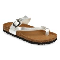 PuntoSalao Sandalias esclava plana anatómica mujer color plata - details 1