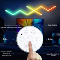 Lámpara De Pared Inteligente WIFI LED RGBIC Barra De Luz DIY Decoración De Ambiente Para Dormitorio Y Sala De Juegos Iluminación Nocturna Con Música Y TV - details 4