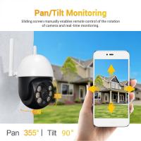 cámaras de vigilancia wifi, cámara de vigilancia wifi ip de 2mp zoom digital 4x visión nocturna monitor de video de vigilancia a todo color inalámbrico al aire libre impermeable, seguridad wifi al aire libre cámaras de seguridad wifi - details 2