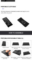 Mesa Plegable Widesea Para Camping Ultra Ligera Para Escalada Pesca Picnic Equipamiento Turístico Exterior Despensa - details 5