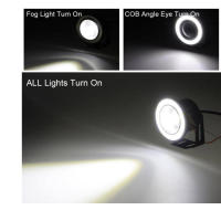 Faros LED COB Automáticos 12V Luz Diurna DRL Impermeables Con Señal De Faros Antiniebla Luz Angel Eyes Para Coche - details 25