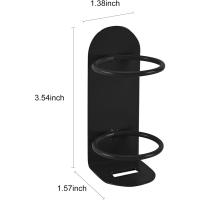 2-pack of electric toothbrush holders to attach to the wall (black) - details 2