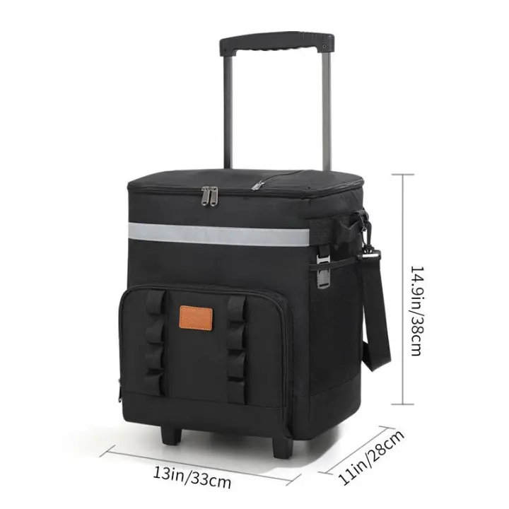 MOV-Bolsa de hielo con carrito de nuevo estilo, bolsa de picnic para exteriores, refrigerador para automóvil, bolsa de aislamiento para remolcador de gran capacidad, caja de aislamiento - 1