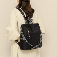 Oxford lienzo estampado de Leopardo Bolsa de hombro Femenino casual versátil Viaje mochila Bolso ligero Bolso de moda - details 4