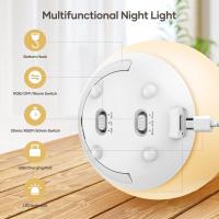 Luz nocturna LED, lámpara de mesa recargable por USB con luz cálida regulable, 7 colores, control táctil, temporizador de 0,5/1 hora para guardería, bebé, dormitorio, camping. - details 3
