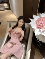 Vestido De Fiesta Mini Rosa Princesa Estilo Francés Con Flores 3D Y Tirantes Spaghetti Para Mujer Vestido Tutú Dulce De Verano - details 6