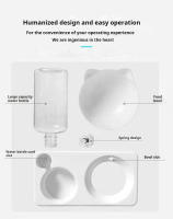 Tazas Para Gatos Y Perros Doble Alimentador De Agua Y Alimentos Inclina 15 Grados Tazas Elevadas Con Botella Automática Para Mascotas - details 6