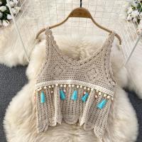Conjunto De Ropa De Navidad Para Mujer Dos Piezas Laca up Halter Sin Espalda + Top Con Cuerda De Borla Tassel Sólido Falda A-Line De Cintura Elástica Longitud Media Pierna - details 12
