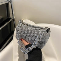 Bolso De Hombro Para Mujer 2024 Nueva Con Diamantes Y Rhinestones Bolso De Mano Brillante Bolso Cruzado De Moda Con Cierre De Cremallera - details 9
