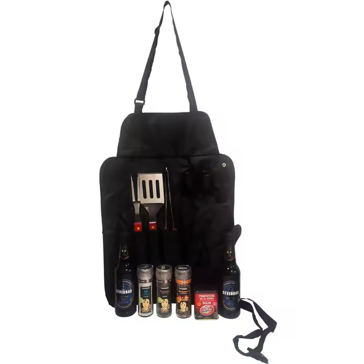 Lote para días de Barbacoas Perfectos con utensilios, especias y cerveza artesana. Regalo ideal para Navidad, Dia del Padre, Cumpleaños o demás. Un estuche que encantara a todos. - 1
