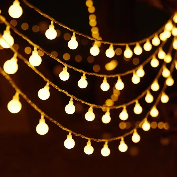 Luces De Navidad LED Para Árbol Y Boda Impermeables De 3M 6M 10M 22M Guirnalda De Esferas Para Decoración Interior Hogar Y Jardín 220V - 1