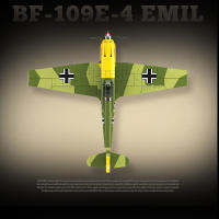 Modelo De Avión Militar Aleman BF-109 Emir De La Segunda Guerra Mundial En Bloques Para Niños Juguete De Rompecabezas Educativo - details 3