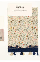 Bufanda Boho Para Mujer Floral Ligera Estilo Otoño Invierno Moda Con Borlas Bufanda De Poliéster Para Compras - details 4