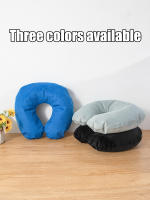 Almohada De Viaje En Forma De U Inflable Soporte Cervical Para El Cuello Cojín De Plush Corto Esencial Para Descansar En La Oficina Y Dormir - details 1