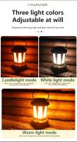 Lámpara De Camping Retro Portátil Lanternas Solares/Carga Tipo-C Luz De Emergencia Para Colgar En La Tienda De Acampar Y Escalada Al Aire Libre Jardín - details 16
