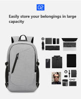 Mochila impermeable antirrobo para hombre, bolsa trasera ligera para libros, elegante, 15,6