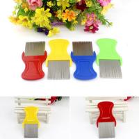 Peine Para Perros Y Gatos De Acero Inoxidable Cheopis Cootie Anoplura Flea Lice Color Aleatorio Herramienta De Peluquería Para Mascotas - details 0