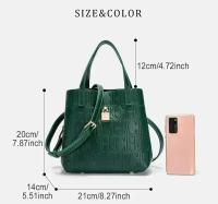 Bolso Bandolera Para Mujer CH Embossed Con Diseño De Impresión De Letras Gran Capacidad Elegante Temperamento Bolso De Mano Casual - details 1