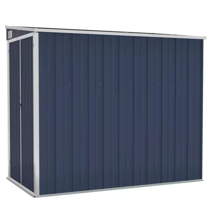 vidaXL Cobertizo de Jardín de Pared Acero Galvanizado 118x194x178 cm Casata Color Antracita,  Gris,  Verde y mas - 1