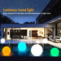 Luces Sólidas LED Solares Para El Exterior Con Control Remoto 16 Colores Lámpara De Piso Para Fiestas Y Decoración De Hogar IP55 Inalámbricas Para Jardín Y Calle - details 2