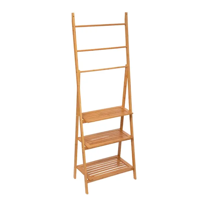 Toallero de Pie con Estantes en Bambú Canoply 152x53.2x32.4cm Thinia Home - 1