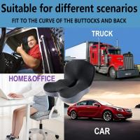 Cojín de asiento de espuma viscoelástica, adecuado para el conductor de camión, cojín de silla de oficina, cojín de silla para el hogar, cojín de asiento de automóvil, cojín antideslizante, cojín de asiento, cojín de asiento ergonómico - details 0