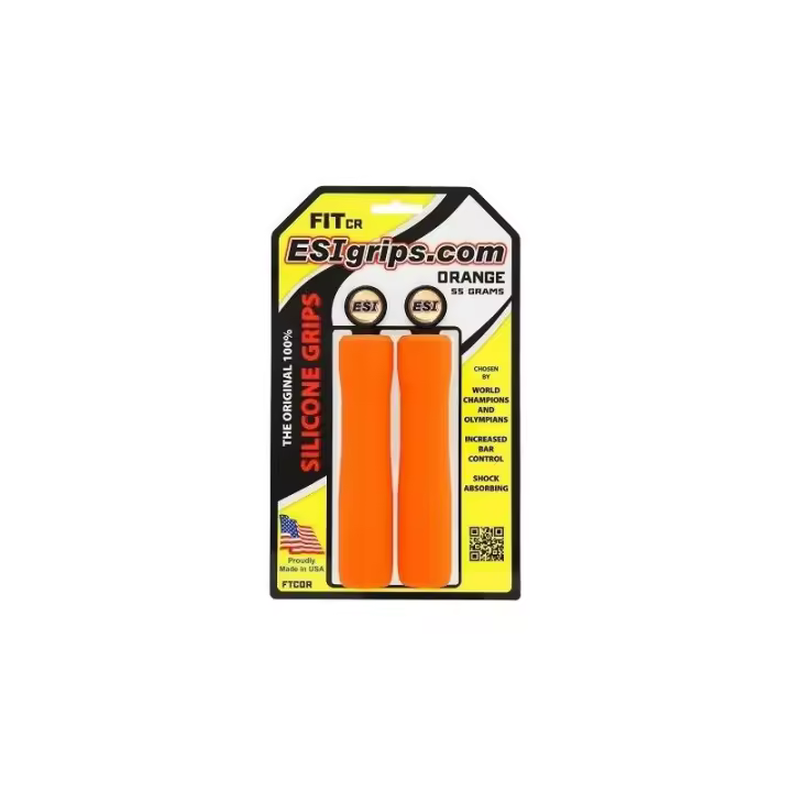 Esigrips - Puños de ciclismo Fit CR Color Naranja para bicicleta de montaña y carretera, ergonómicos con diseño de tres zonas variables para máximo control, confort y amortiguación en subidas y bajadas - 1