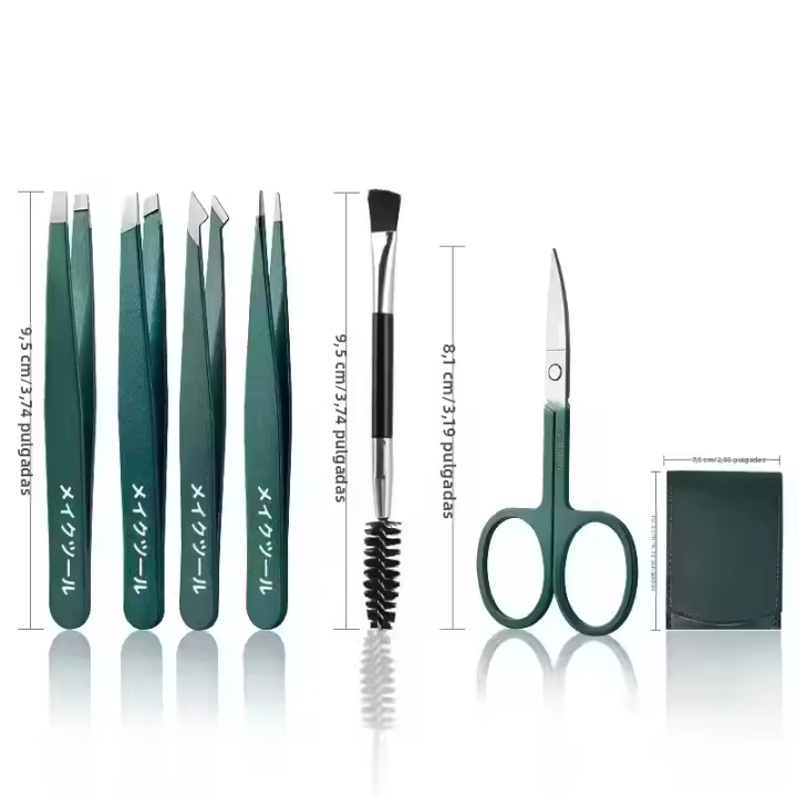 Juego De 4 Piezas De Pinzas De Acero Inoxidable Profesionales Para Hairs De Rostro Cejas Piel Ingrediente Y Splinters Duraderas Y Precisas Para Hombres Y Mujeres - 1