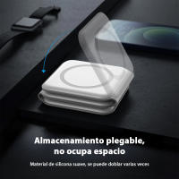 Cargador Inalámbrico Plegable 3 en 1 Magnético para iPhone 16/15/14/13/12 Pro Max/Plus/Mini, Apple Watch 9/Ultra 2/8/7/SE/6/5/4, AirPods 3/2/Pro - Carga Rápida, Protección Múltiple Certificada - FYRA Consumer Electronics - details 0