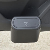 Caja De Basura Para Coche Plástica Tipo Presionada Cubo De Basura Redondo Almacenamiento De Basura Para Vehículo Tamaño 10x16x15 Cm - details 1