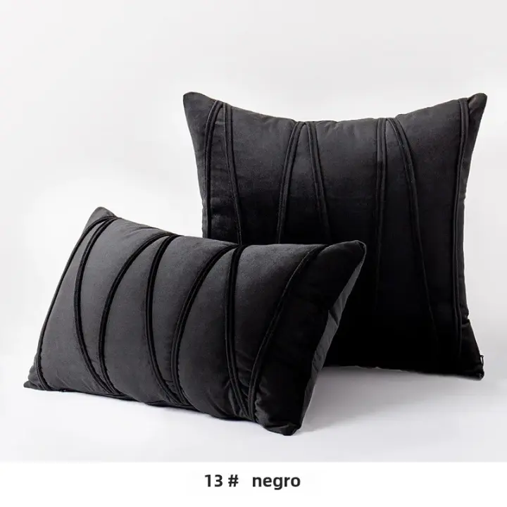  Fundas Para Cojines De Terciopelo Con Rayas Modernas Decorativas Para Sofá Y Coche Tamaño 30x50cm 45x45cm 50x50cm Suaves Y Cómodas - 1