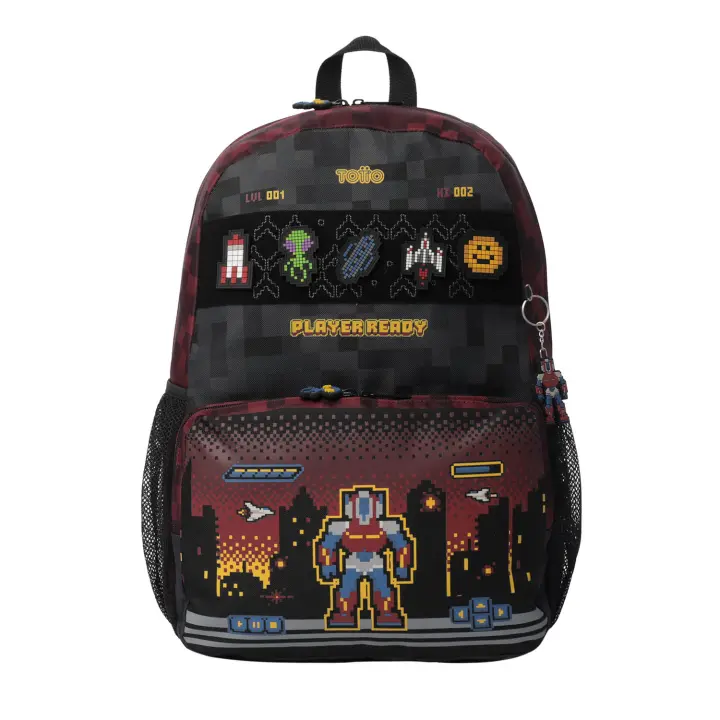 Totto Mochila infantil  Digibot -Dimensiones:32 x 46 x 12.5 cm-Material:Poliester - 1