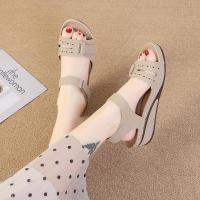 SP Sandalias de mujer de nuevo estil con Tacones de cuña, Suela Gruesa con Velcro, Talla big, sandalias de una Tira en stock, - details 42