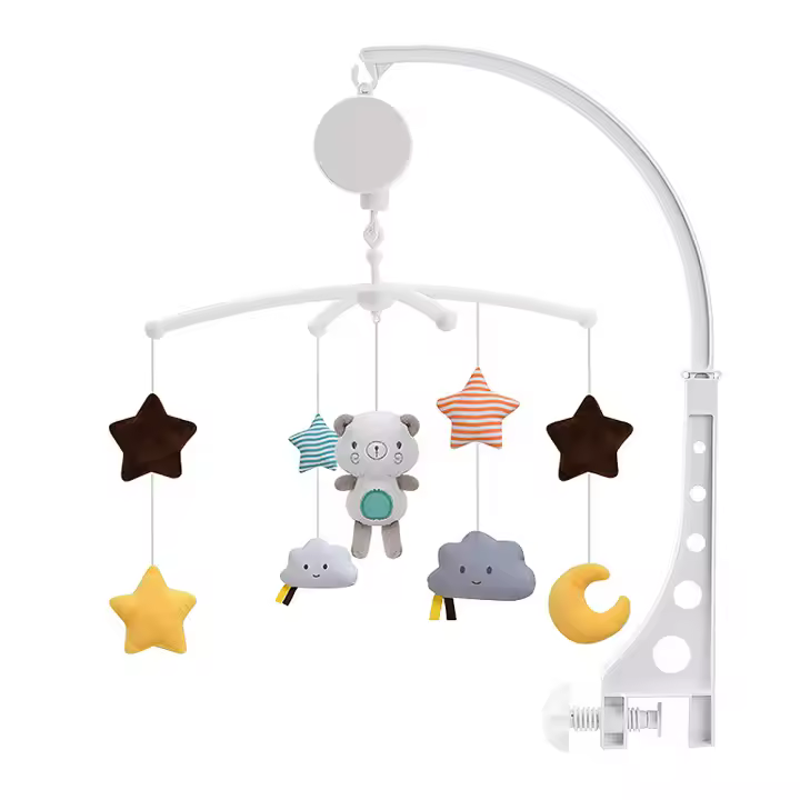 Sonajero with Bell para Cama de Bebe, juguetes de 0 a 18 meses, musical Bell junto a la Cama, marioneta para Bebe, modelo de Oso 49*35*42 cm - 1