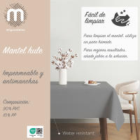 Mantel Hule ONA  Mantel Antimanchas  Mantel Repelente de Agua  Mantel Protección Mesa Mantel al Corte para Comedor o Cocina  Varios tamaños  Mantel Rectangular y Redondo al Corte - details 2