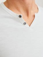 Camiseta con botones hombre Jack & Jones 12164972 manga corta color blanco roto - details 2