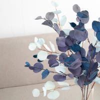 Rama De Eucalipto Artificial Unrovice 85cm Hojas De Manzana Falsas Decoración Para Boda Hogar Y Jardín DIY De Seda - details 7