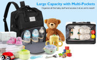 16,5*12,5*8,67 pulgadas pañal Baby Bolso, baby's Cuido Bolso, baby baño Bolso, baby Bolso de la botella, capacidad Grande impermeable, esencial del recién nacido - details 0