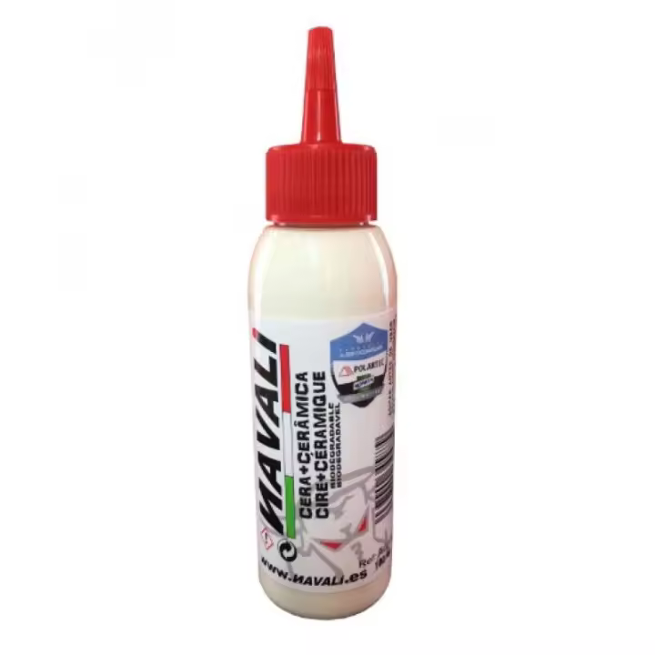 NAVALI | Lubricante Cerámica 100ml - Cera con particulas de cerámica NAVALI para engrasar cadenas y platos de tu bicicleta y proporcionarle bastante más duración que con lubricantes convencionales que - 1